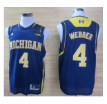 ncaa jerseys adidas michigan wolverines #4 webber blue[big]