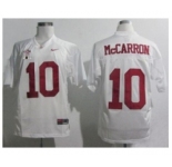 ncaa jerseys alabama crimson tide #10 aj mccarron white[2016]