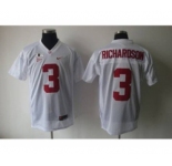 ncaa jerseys alabama crimson tide #3 richardson white[2016][richardson]