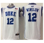 ncaa jerseys blue devils #12 winslow white