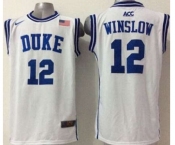 ncaa jerseys blue devils #12 winslow white