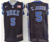 ncaa jerseys blue devils #5 t.jones black
