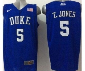 ncaa jerseys blue devils #5 t.jones blue