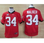 ncaa jerseys georgia bulldogs #34 walker red