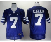 ncaa jerseys kansas state wildcats #7 c.klein blue
