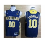 ncaa jerseys michigan wolverines #10 Tim Hardaway Jr blue[big]