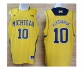 ncaa jerseys michigan wolverines #10 Tim Hardaway Jr yellow[big]