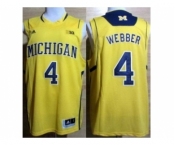ncaa jerseys michigan wolverines #4 webber yellow[big]