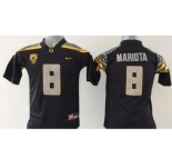 ncaa jerseys oregon ducks #8 marcus mariota black