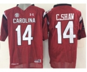 ncaa jerseys south carolina #14 c.shaw red