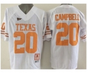 ncaa jerseys texas longhorns #20 campbell white
