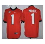 ncaa jerseys university of georgia #1 michel red