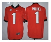 ncaa jerseys university of georgia #1 michel red