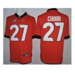 ncaa jerseys university of georgia #27 chubb red