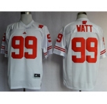 ncaa jerseys wisconsin badgers #99 j.j. watt white