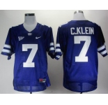 ncaa kansas state wildcat #7 c.klein blue