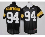 ncaa lowa hawkeyes #94 adrian clayborn black