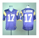 ncaa (lsu tigers) #17 claiborne purple