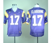 ncaa (lsu tigers) #17 claiborne purple