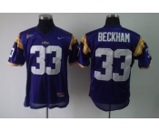 ncaa (lsu tigers) #33 beckham purple