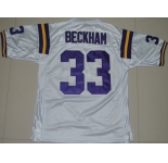 ncaa (lsu tigers) #33 odell beckham white