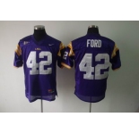 ncaa (lsu tigers) #42 ford purple