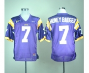 ncaa (lsu tigers) #7 honeybadger purple