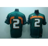 ncaa (miami hurricanes) #2 green
