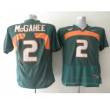 ncaa miami hurricanes #2 mcgahee green