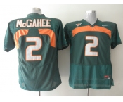 ncaa miami hurricanes #2 mcgahee green