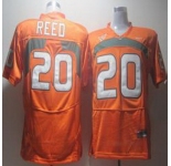 ncaa (miami hurricanes) #20 reed orange