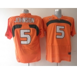 ncaa (miami hurricanes) #5 johnson orange