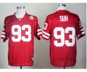 ncaa nebraska cornhuskers #93 suh red