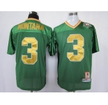 ncaa norte dame fighting irish #3 joe montana green