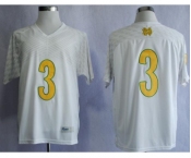 ncaa norte dame fighting irish #3 joe montana white[2013]