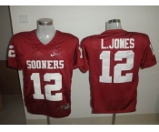 ncaa (oklahoma sooners) #12 l.jones red