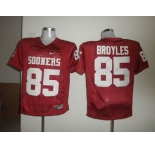 ncaa (oklahoma sooners) #85 broyles red