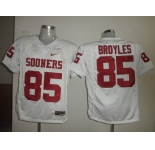 ncaa (oklahoma sooners) #85 broyles white