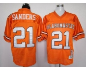 ncaa oklahoma state cowboys #21 barry sanders orange