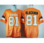 ncaa oklahoma state cowboys #81 blackmon orange