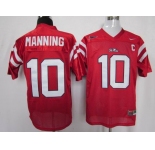 ncaa ole miss rebels #10 eli manning red