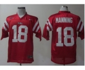 ncaa ole miss rebels #18 achie manning red