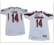 ncaa south carolina #14 c.shaw white