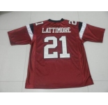 ncaa south carolina gamecocks #21 lattimore red