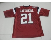 ncaa south carolina gamecocks #21 lattimore red