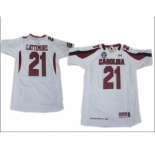 ncaa south carolina gamecocks #21 lattimore white