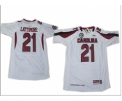 ncaa south carolina gamecocks #21 lattimore white