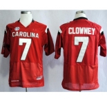 ncaa south carolina gamecocks #7 clowney red