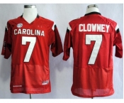 ncaa south carolina gamecocks #7 clowney red