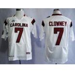 ncaa south carolina gamecocks #7 clowney white